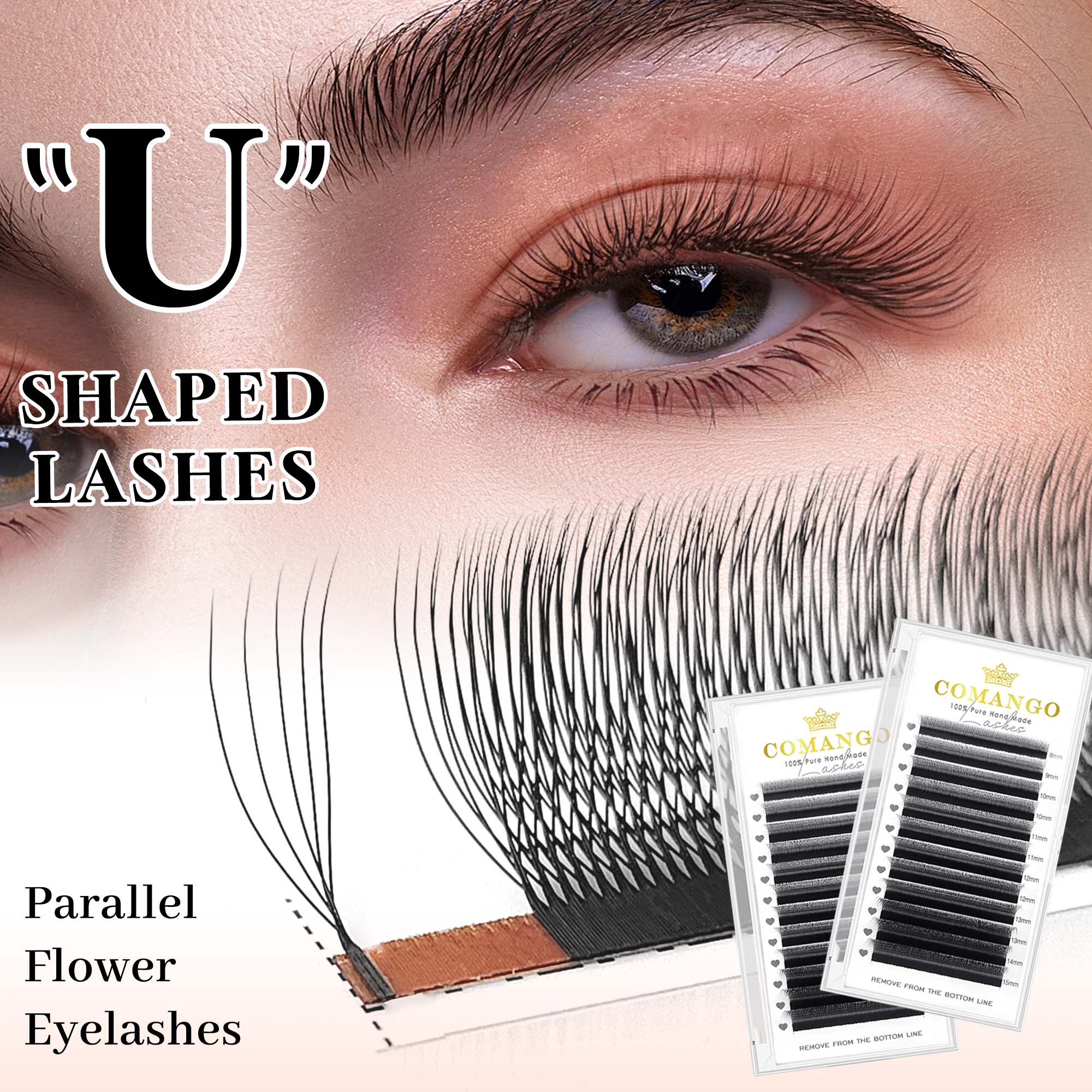 CoMango Mix8-15mm U Shaped 3/4 – обзор и цена Eyelash Extension Supernatural