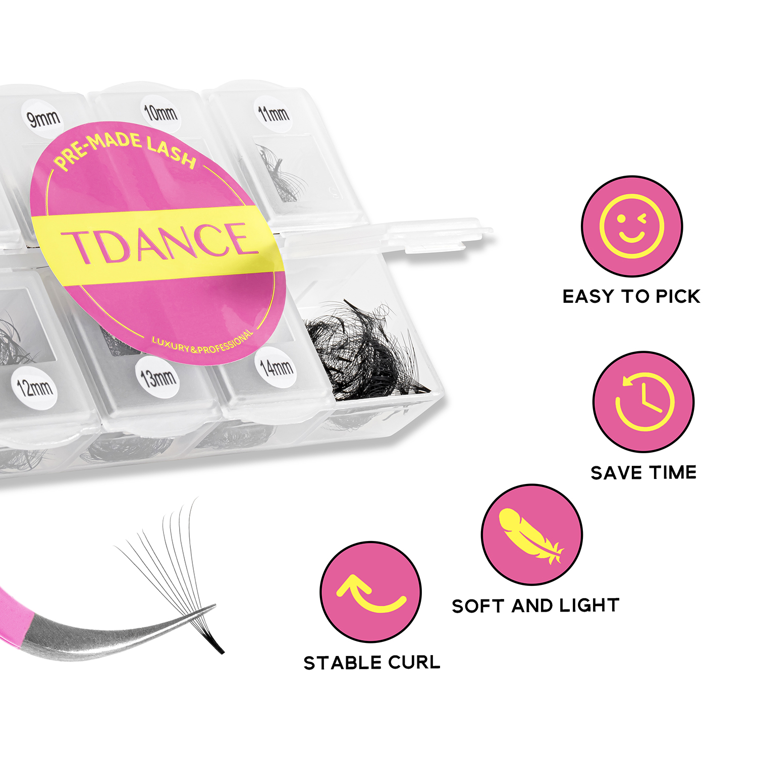 TDANCE 600 Fans Loose Fan Mixe – обзор и цена Eyelash Extension Volume Lashes