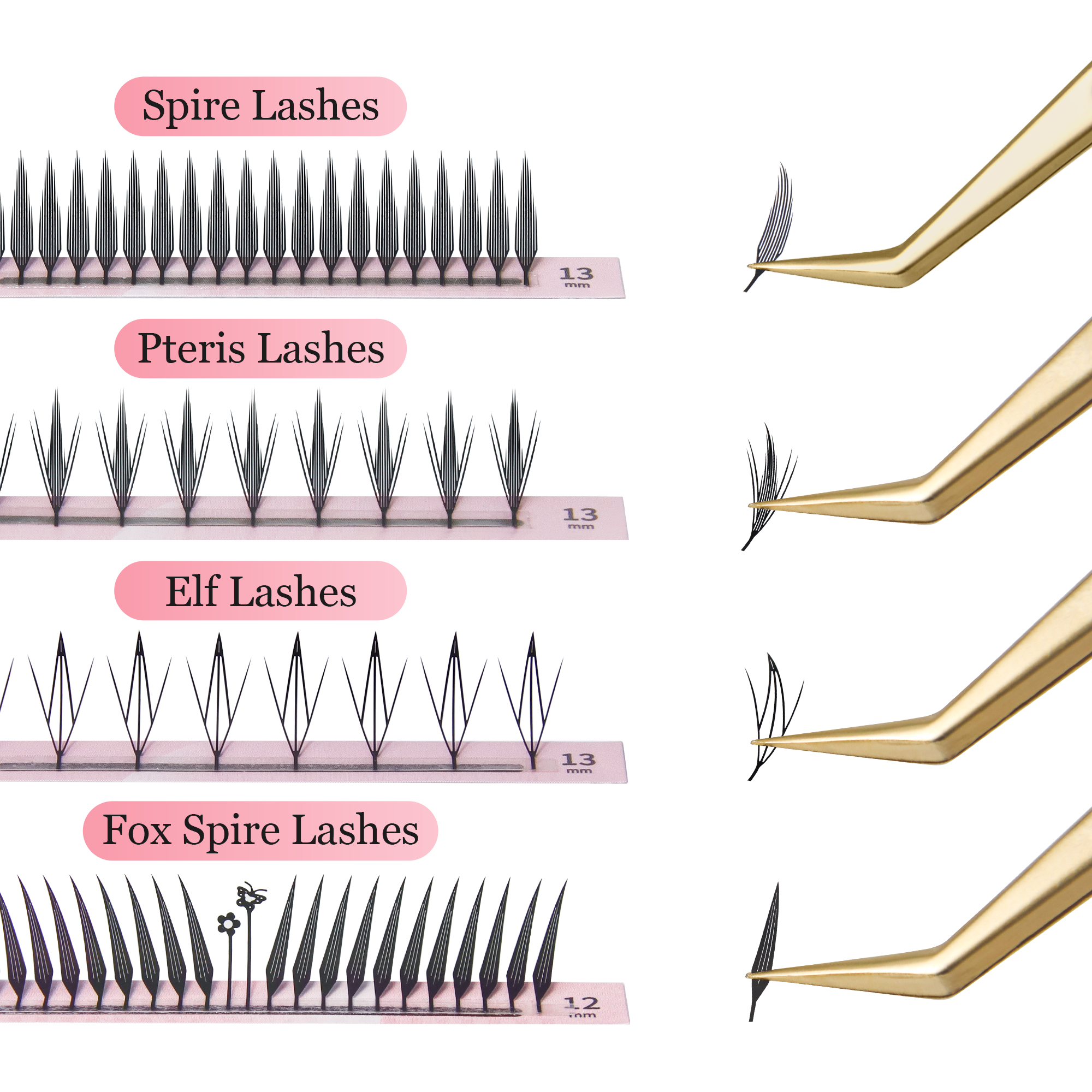 GLAMLASH Comic Spire Eyelash E – обзор и цена Eyelash Extension Supernatural