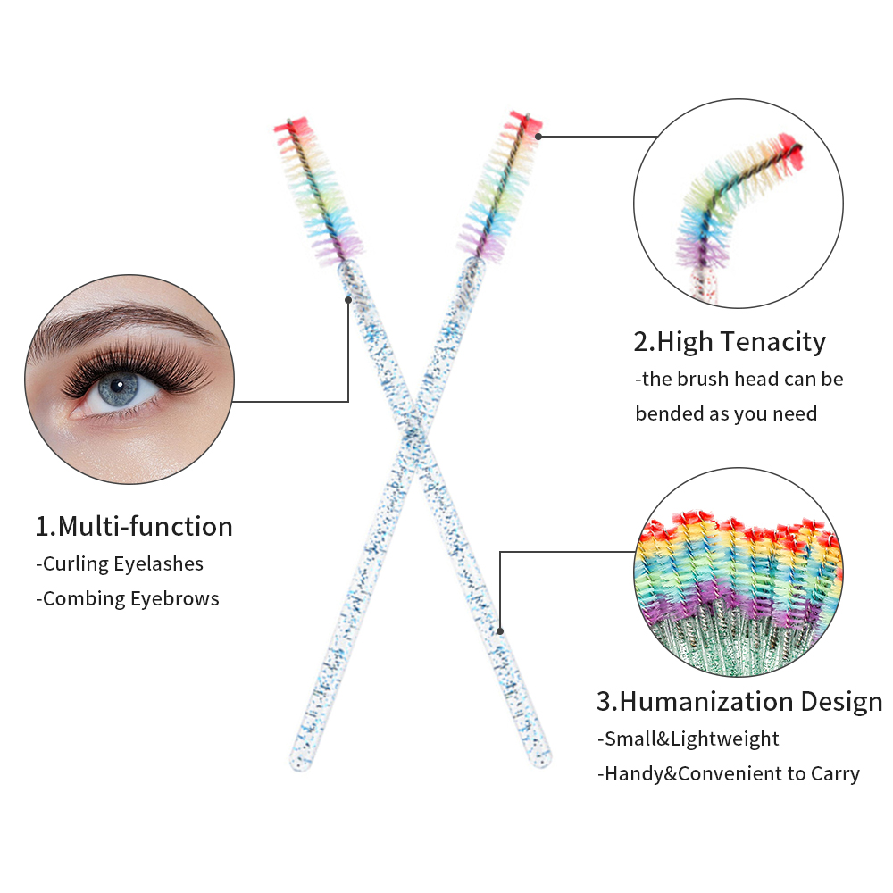 50PCS Rainbow Crystal Eyelash  – обзор и цена Eyelash Extension Maps