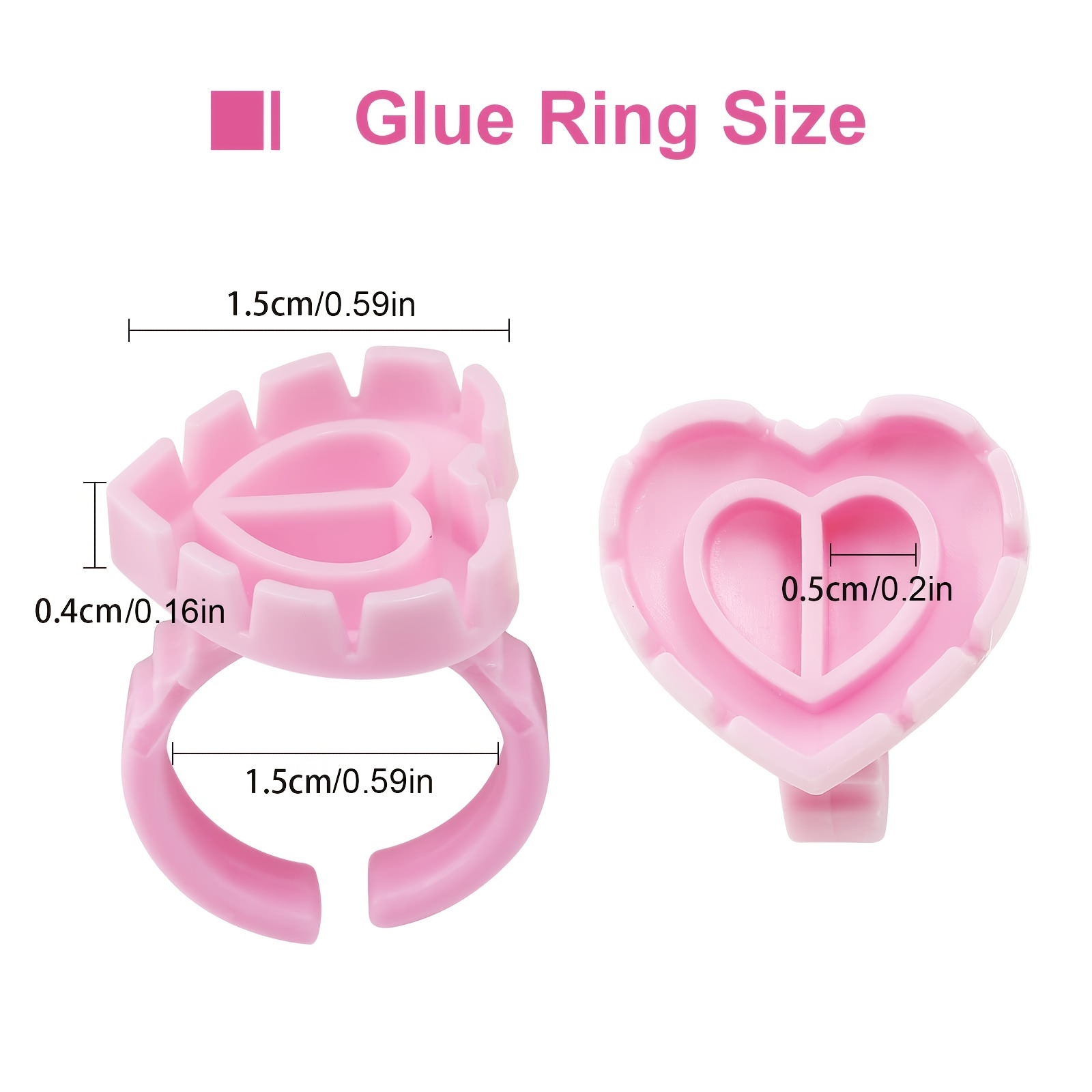 100PCSHeart Eyelash Glue Rings – обзор и цена Eyelash Extension Maps