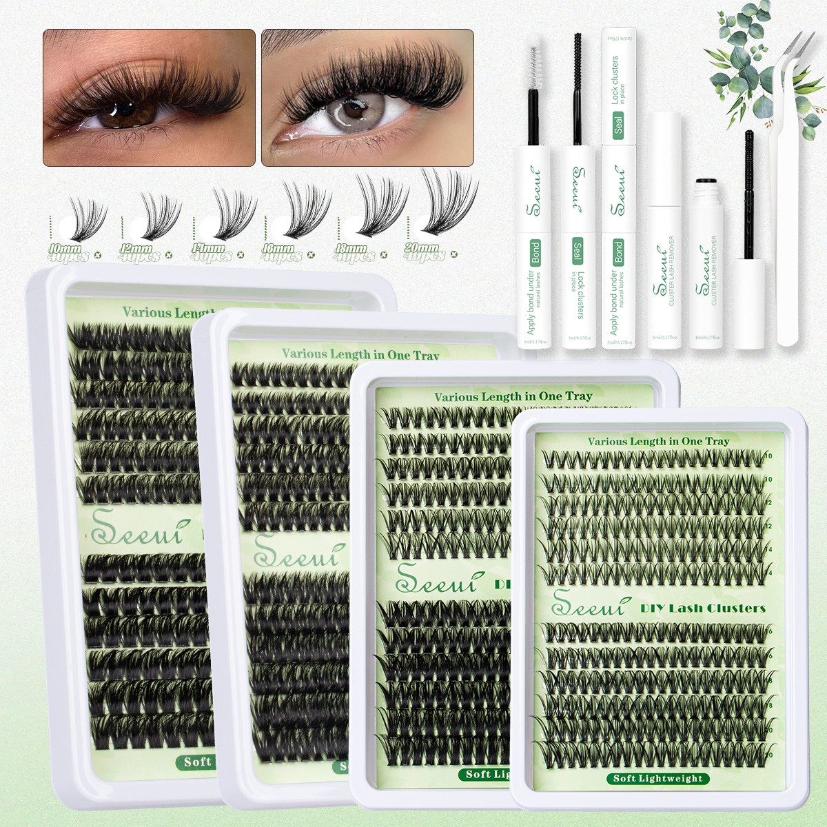 Cluster Lashes Kit Individual  – обзор и цена Eyelash Extension Volume Lashes