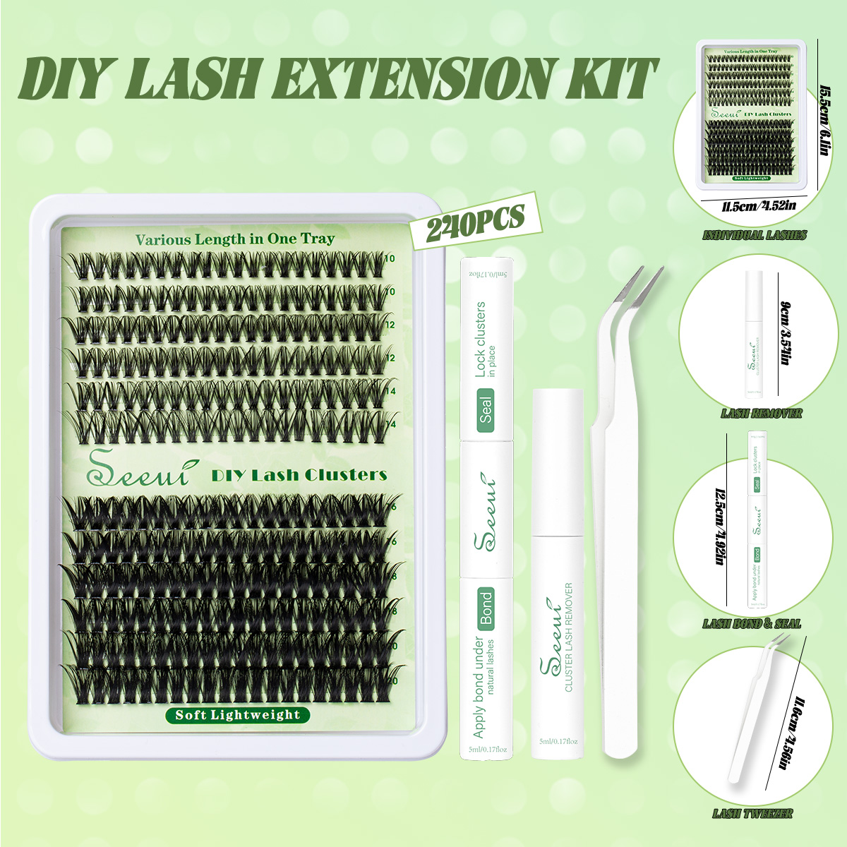 Cluster Lashes Kit Individual  – обзор и цена Eyelash Extension Volume Lashes