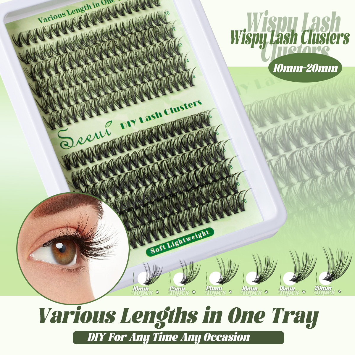 Cluster Lashes Kit Individual  – обзор и цена Eyelash Extension Volume Lashes