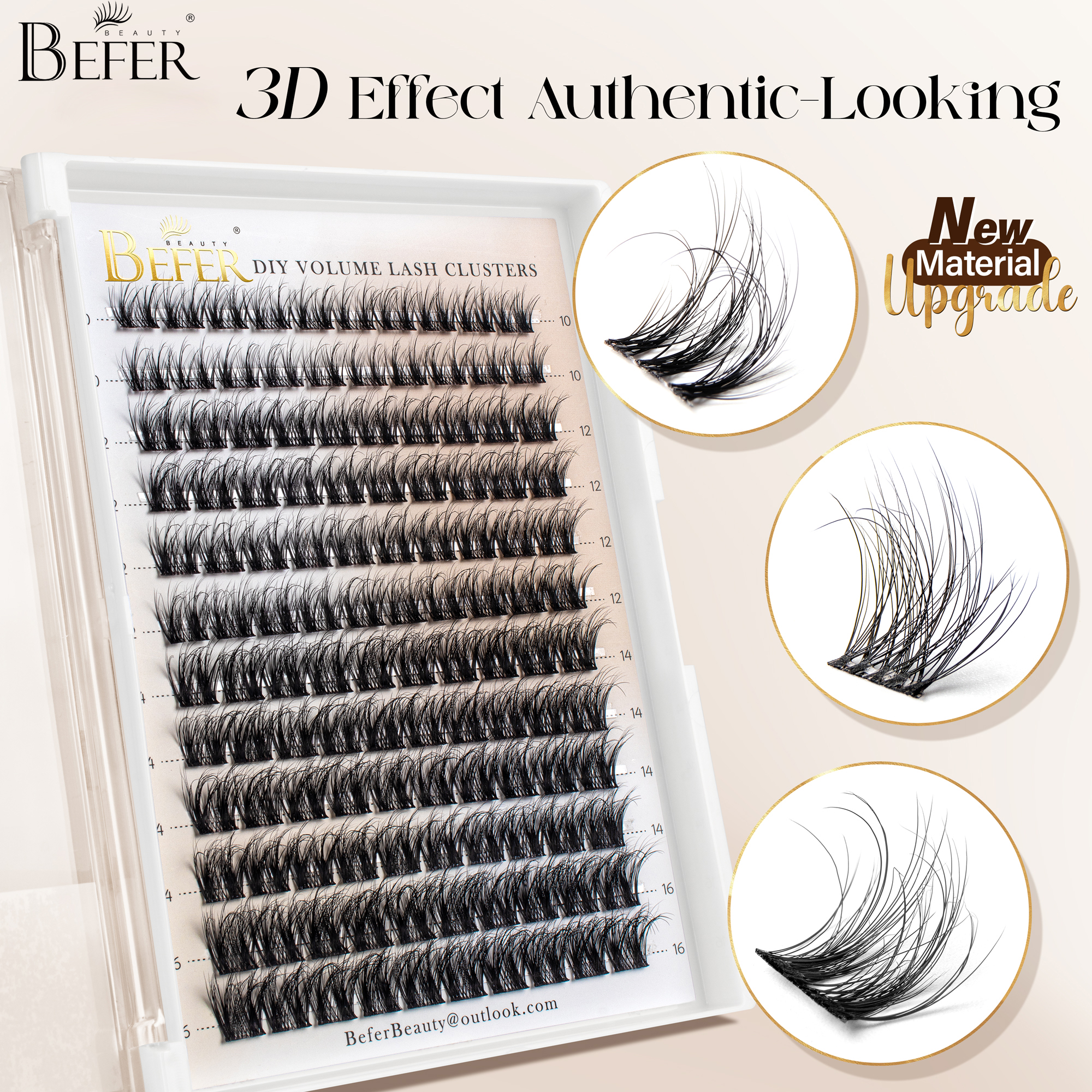Befer Natural Lashes Clusters  – обзор и цена Eyelash Extension Eyelash