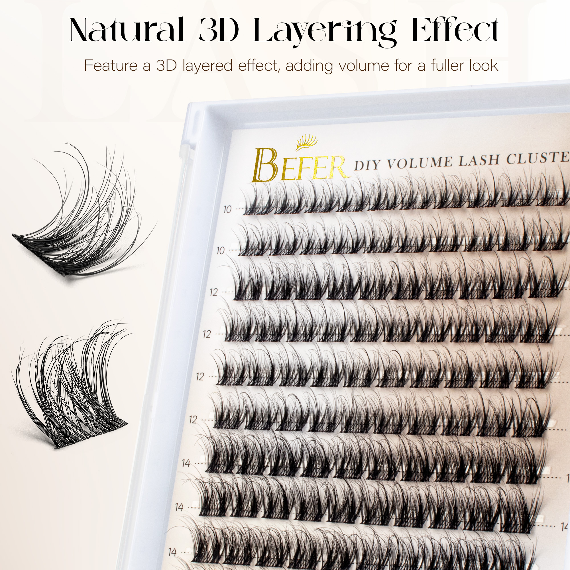 Befer Natural Lashes Clusters  – обзор и цена Eyelash Extension Eyelash