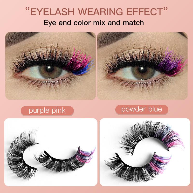 7 Pairs Colorful False Eyelash – обзор и цена Eyelash Extension Volume Lashes